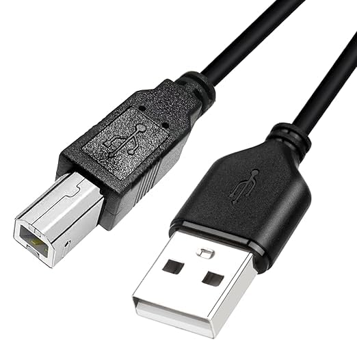 Slim USB A to USB B 15FT Wire, Long USB2.0 Wire USB A to Type B Fast Charging Long Charge Cord for Printers, Cameras, Storage, etc. Cable Diameter 2.8 MM