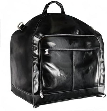Leather Garment Bag Suit Carrier Slim Carry-on Garment Dress Protection Bag