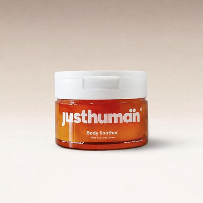 JustHuman Whip-it-up Jelly Cream - Deep Moisture Body Soother with Aloe Vera, Shea Butter, Centella Asiatica, Collagen & Vitamin E for Hydrated, Soft & Radiant Skin - 8.4 oz