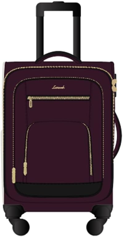 LOVEVOOK Carry on Luggage 22x14x9 Airline Approved with Garment Bag & Spinner Wheels, 22 Inch Large Rolling Suitcase with TSA Lock, 49L Lightweight Underseat Carryon Luggage for Women Travel Overnight