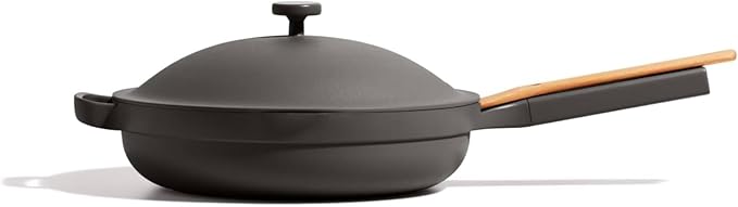 Our Place Large Always Pan | 12.5" Ceramic Pan with Modular Lid & Beechwood Spatula | Patented 10-in-1 Nonstick, Non-Toxic Cookware Made Without PFAS | Induction & Oven-Safe up to 450°F | Char