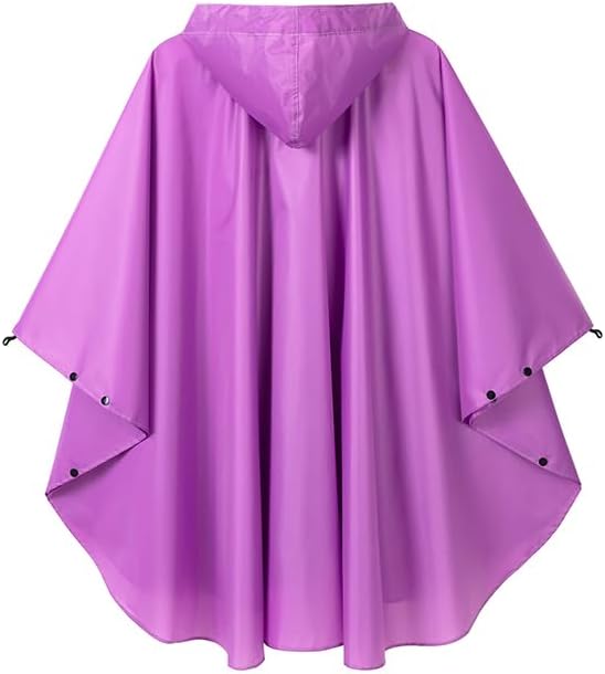 Fashion Hooded Rain Poncho Waterproof Raincoat Jacket with pocket for Women/Men/Adult