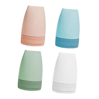 LIFKOME 4pcs Silicone Travel Bottles Squeezable Storage Containers for Shampoo Conditioner Cosmetics Lightweight Portable Tsa Approved Multipurpose Toiletry Dispensers