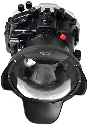 Seafrog Professional Waterproof Housing 6" Dry Dome Port Kit, for Sony A7S III A7SIII A7S3 A7 SIII Alpha 7S III with 16-35mm F4 (Zoom Gear Included) Underwater 40m/130fit Diving Case-Black