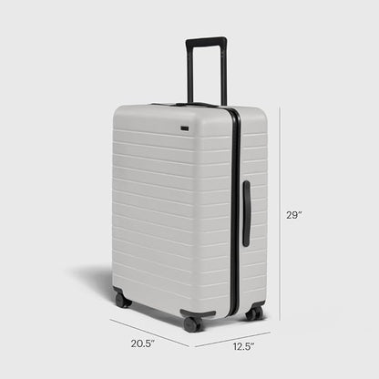Away Large Checked Luggage, 29 Inch Hardside Suitcase with Spinner Wheels, Lightweight & Durable, TSA Lock, Cloud Gray