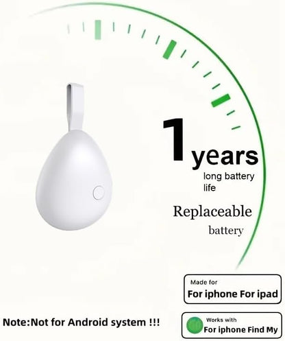 GPS Tracker for Vehicles, Mini Tracking Device for Vehicles, Car Tracker Device Hidden No Subscription Work with Find My (iOS Only), Key Finder, for Kids, Dogs, Luggage, Bag (White, 2 Pack)