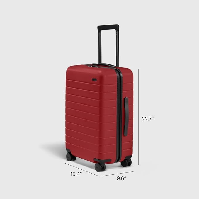 Away Bigger Carry-On Luggage, Lightweight Hardside Large Suitcase with Spinner Wheels, TSA Lock, Airline Approved, Tango Red