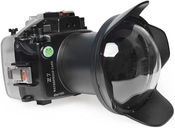Sea frogs 40M/130ft Underwater Camera Housing Waterproof Case for Nikon Z7, Compatible with Nikon Z6, with 6 Inch Dome Port Kit