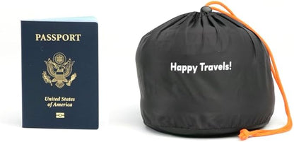 C CUSHION LAB Travel Pillow, Award-Winning Patented Ergonomic Design for Chin & Neck Support Memory Foam Neck Pillow, Compact Airplane Pillow for Traveling, Flight, Car (Dynamic Orange, Large)