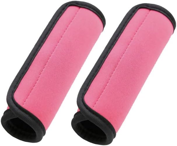 Luggage Handle Wraps, Soft Travel Bag Handle Cover, Padded Handle Grip, Suitcase Tags Identifiers for Travel Accessories, Pink, 2pcs