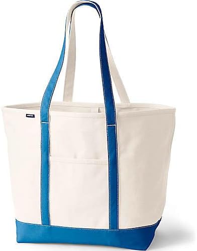 Lands' End Open Top Canvas Tote Bag