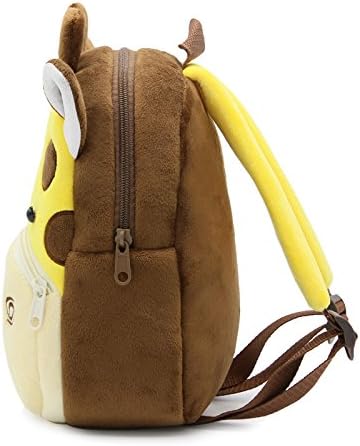 Cute Toddler Backpack,Cartoon Cute Animal Plush Backpack Toddler Mini School Bag for Kids Age 1-4Years Old(Giraffe)