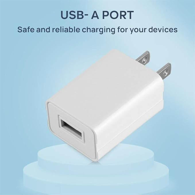 Wall Charger Cube 5V1A USB Power Supply Charging Block Universal Wall Plug Brick Portable Travel Fast Charger Power Adapter for iPhone, Samsung Galaxy, LG (2PCS-White)