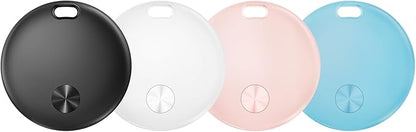 Air Tracker Tags- 4 Pack, New Bluetooth Tracker Works with Apple Find My APP (iOS Only), 92 dB Sound, Replaceable Battery, Smart Tag Keys Finder and Item Locator for Keys, Bags, Luggage, Wallet, etc