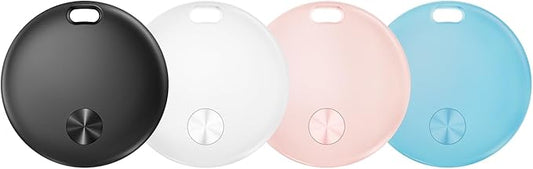 Air Tracker Tags- 4 Pack, New Bluetooth Tracker Works with Apple Find My APP (iOS Only), 92 dB Sound, Replaceable Battery, Smart Tag Keys Finder and Item Locator for Keys, Bags, Luggage, Wallet, etc