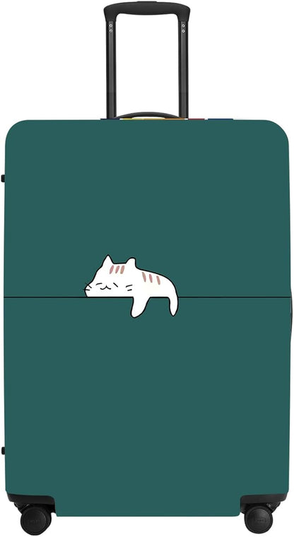 forest Green Luggage Cover, Washable Suitcase Protector Simple Abstract Animal Design Anti-scratch for 24",26" Bag