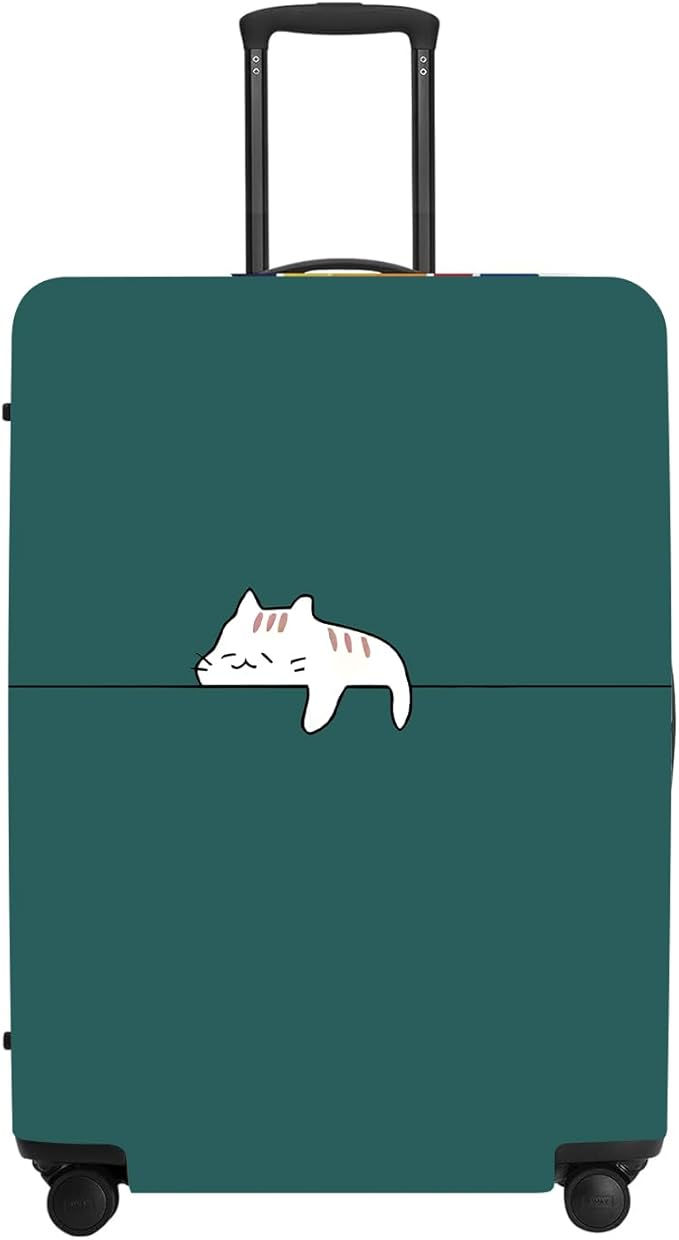 forest Green Luggage Cover, Washable Suitcase Protector Simple Abstract Animal Design Anti-scratch for 28",30"Bag