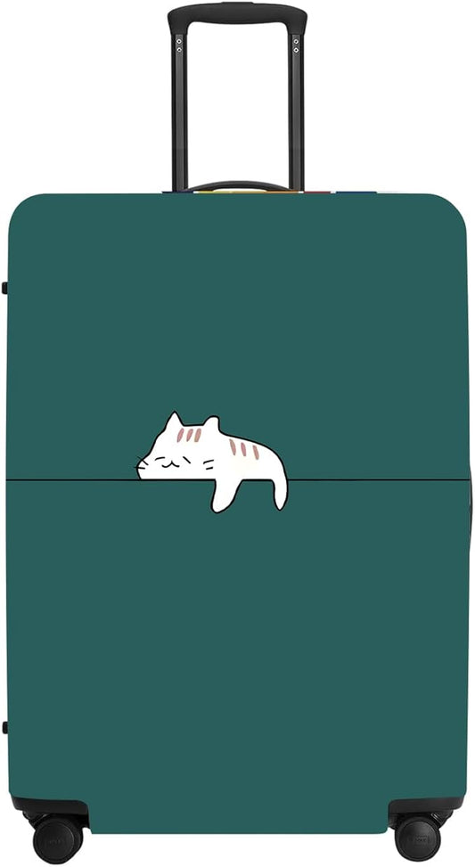 forest Green Luggage Cover, Washable Suitcase Protector Simple Abstract Animal Design Anti-scratch for 32",34"Bag