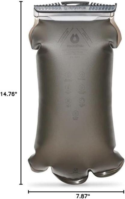 Hydrapak Force Ultra-Durable Water Bladder/Reservoir for Hydration Backpacks, 2L or 3L, Insulated Tube, Safe & Reliable