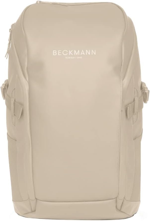 Beckmann STREET GO – Bold & Stylish Ergonomic backpack for Teens & Adults, Versatile & Functional, 26L Capacity expands to 31L - Sustainable & Durable - Water-Resistant, Lightweight. BEIGE