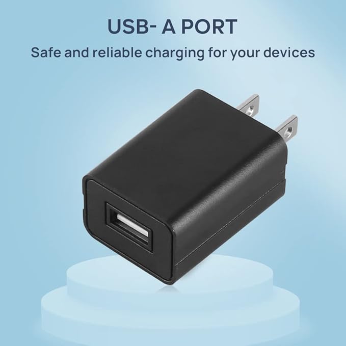 Wall Charger Cube 5V1A USB Power Supply Charging Block Universal Wall Plug Brick Portable Travel Fast Charger Power Adapter for iPhone, Samsung Galaxy, LG (Black)