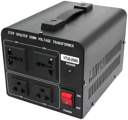 1800W Voltage Converter Transformer - Step-Up/Step-Down 110V/220V Power Adapter for Travel, Home & Appliances - Universal Power Converter for Electronics, Lightweight & Compact Design