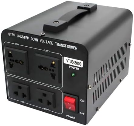 1800W Voltage Converter Transformer - Step-Up/Step-Down 110V/220V Power Adapter for Travel, Home & Appliances - Universal Power Converter for Electronics, Lightweight & Compact Design