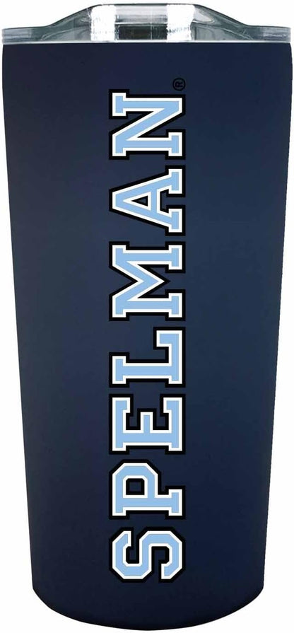 Campus Colors NCAA Stainless Steel Tumbler perfect for Gameday - 18 oz - Double Walled - Keeps Drinks Perfectly Insulated (Spelman College - Navy)