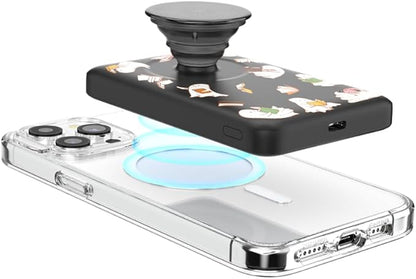 PopSockets PowerPack for MagSafe, Portable Phone Charger, Magnetic Wireless Portable Charger, 5000mAh, Halloween PopSocket - Spooky Book Club