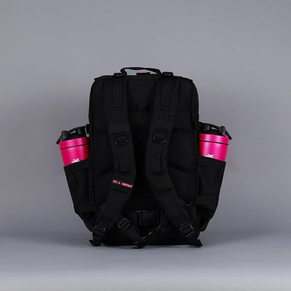 WOLFpak 45L Athletic Gym Backpack - Durable 1000D Waterproof Oxford Material with MOLLE Webbing, Laptop Pocket & Dual Cup Holders, Durable Fitness/Travel/Military Daypack (Neon Pink)