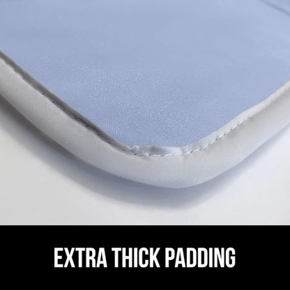 GORILLA GRIP Ironing Mat, Portable Iron Pad, Magnetic Cover for Top of Laundry Washer, Dryer, Table Top, Countertop Blanket, Silicone Coating and Scorch Resistant, Travel Size 28x24, Blue