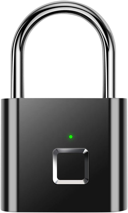 Fingerprint Padlock,AICase Ultra Light One Touch Open Fingerprint Lock with USB Charging for Gym, Sports, School Employee Locker,Fence, Suitcase,Bike No App, No Bluetooth，No Trouble