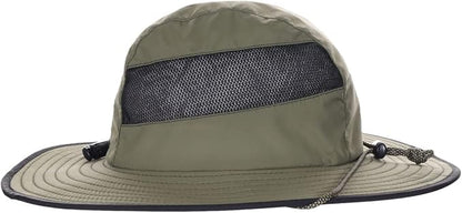 Panama Jack Men's Sun Hat - Nylon Boonie Bucket, Packable, 3 1/4" Big Brim, UPF 50+ UVA/UVB Sun Protection