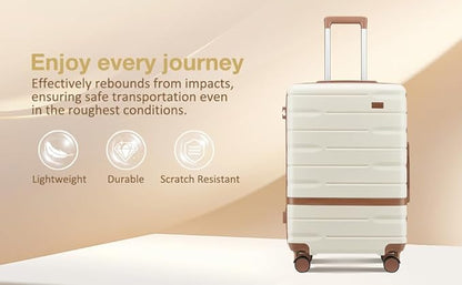 Luggage Sets 3 Piece with TSA Lock Hardside PC+ABS Carry On Suitcase with YKK Zippers Lightweight Rolling Travel Luggage Sets with Spinner Wheels (Pink, 20 Inch)