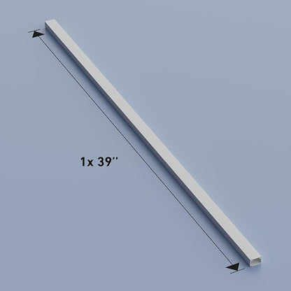 D-Line 3.28ft Cable Raceway, Self Adhesive Cord Cover, Hide Surface Wires, Paintable - 1x 1in (W) x 0.63in (H) x 39in Length - White