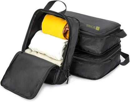 3-Piece Compression Packing Cubes Set – Lightweight Waterproof Luggage Organizers with Handles and Zippers, Space-Saving Travel Packing Organizers for Suitcases, Men & Women