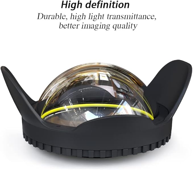 Sea frogs 67mm Dome Port Lens Accessory for Waterproof Underwater Housing, 60m/197ft Depth Protection, Waterproof IPX8 Rated