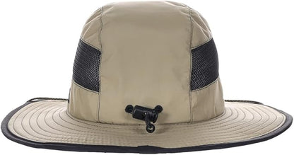 Panama Jack Men's Sun Hat - Nylon Boonie Bucket, Packable, 3 1/4" Big Brim, UPF 50+ UVA/UVB Sun Protection