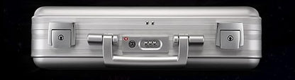 Small Briefcase 14.5X4.5X10.6 Inch Combination TSA Lock Metal Briefcase Aluminum Cash Case IPAD 14 Inch Notebook Case