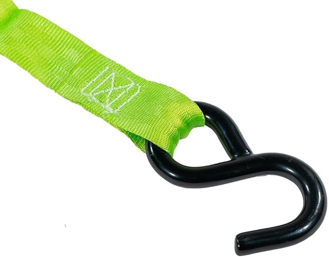 Mytee Products 4 Pack Retractable Ratchet Tie Down Straps w/S Hook - 1,500lb Break Strength Self Retracting Ratchet Straps for Haul Motorcycles, ATVs, Bikes, Trailer Tie-Down