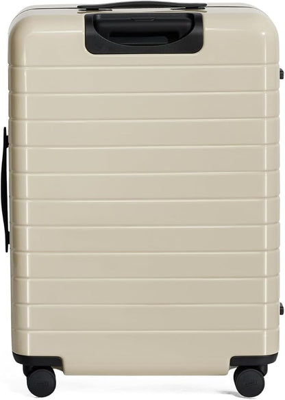 Away Medium Checked Luggage, Lightweight Hard Shell Suitcase with Spinner Wheels, Durable Rolling Luggage, TSA Lock, 26 Inch, Salt White