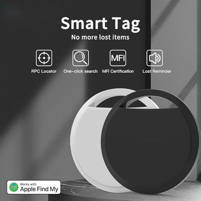 Air Tracker Tags 4 Pack Smart Tag Bluetooth Trackers Work with Apple Find My (iOS Only), Lightweight Tag Prevent Loss of Luggage Wallets Keys Bags,Replaceable Battery,IP67 Waterproof