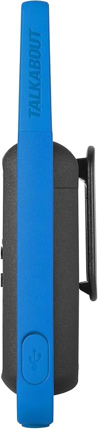 Motorola Solutions, Portable FRS, T270, Talkabout, Two-Way Radios, Rechargeable, 22 Channel, 25 Mile, Black W/Blue, 12 Pack