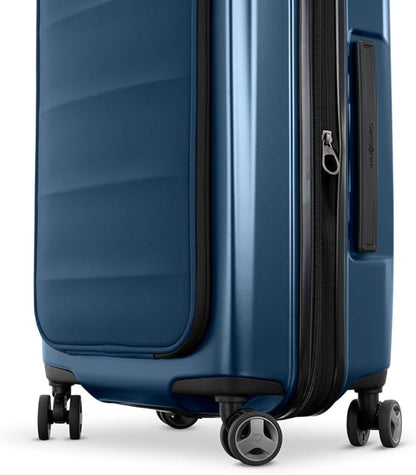 Samsonite Carry-On Pro Front Pocket Hardside Expandable 21-Inch Octiv Luggage: Durable & Impact Resistant, 360° Aero Trac Spinner Wheels, Adjustable Telescopic Handle, TSA Approved Lock - Blue