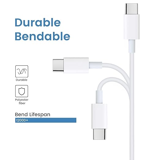 Smays USB C to USB C Cable 20-Pack Bulk, 3ft Type C Charging and Data Cord Multipack White