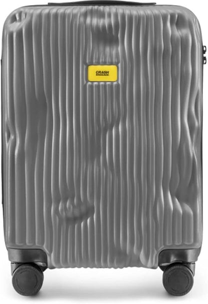 CRASH BAGGAGE | Stripe | Trolley Suitcase | Small Smoke Grey