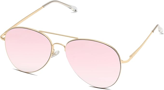 SOJOS Classic Aviator Sunglasses for Women Men Metal Frame Spring Hinges SJ1030