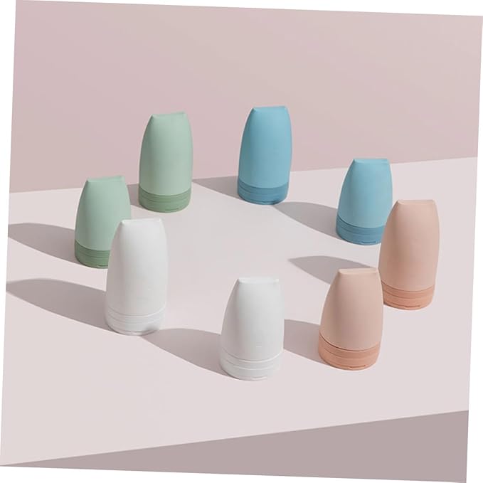 LIFKOME 4pcs Silicone Travel Bottles Squeezable Storage Containers for Shampoo Conditioner Cosmetics Lightweight Portable Tsa Approved Multipurpose Toiletry Dispensers