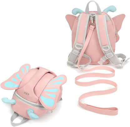 CFX Backpack Leash for toddlers Anti Lost Toddler Leash with Safety Handle, Attractive child backpack leash(Pink Butterfly)
