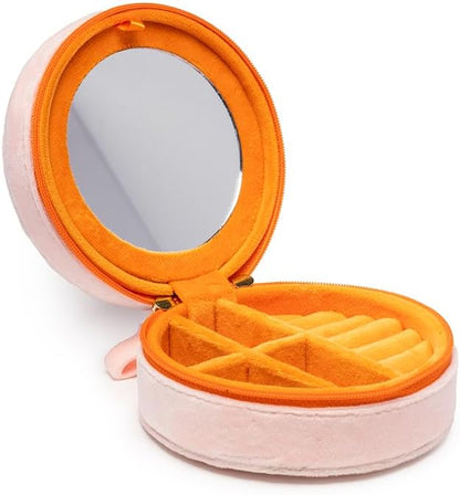 Living Royal Jewelry Travel Case – Portable Box with Mirror and Zipper for Rings, Necklaces, Earrings, Bracelets (Boots)